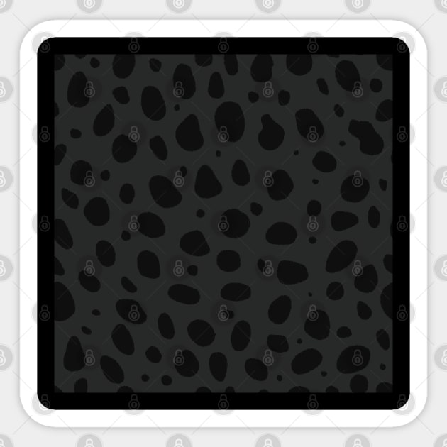 Charcoal Gray and Black Cheetah Print Animal Print Sticker by YourGoods